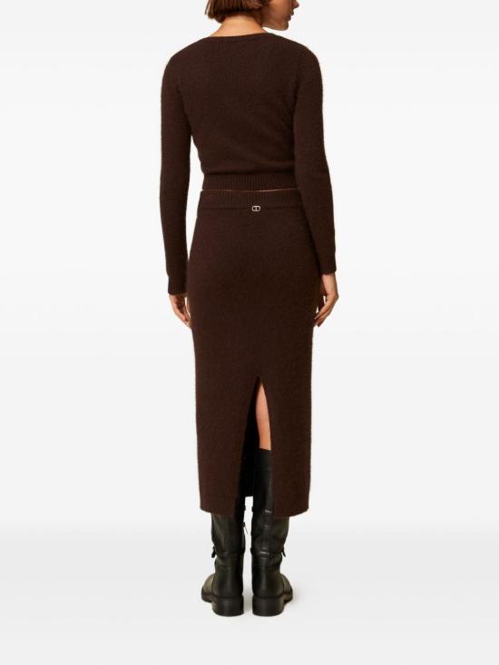 25FW 트윈셋 미디 스커트 252TT3186 S2110711054 Black chocolate - TWINSET