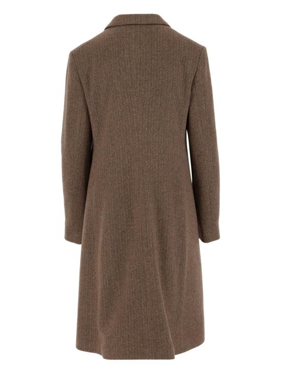 25FW 랄프 로렌 울 블렌디드 해링본 코트 211966522 002 Brown - RALPH LAUREN