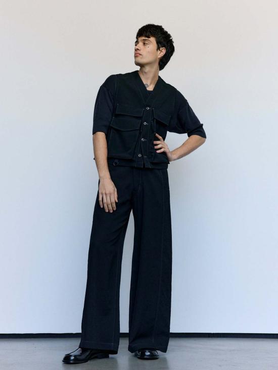  르메르 베스트 소프트 울 트윌 유틸리티 조끼 - LEMAIRE