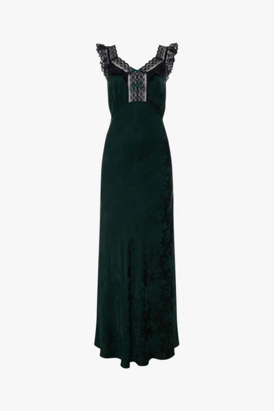  RUMORED 롱 원피스 소문난 윈저 맥시 드레스 에메랄드 자카드 - OTHER BRANDS