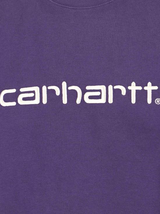 25FW 칼하트 WIP 로고 스웨트셔츠 I030546 38IXX Violet - CARHARTT WIP