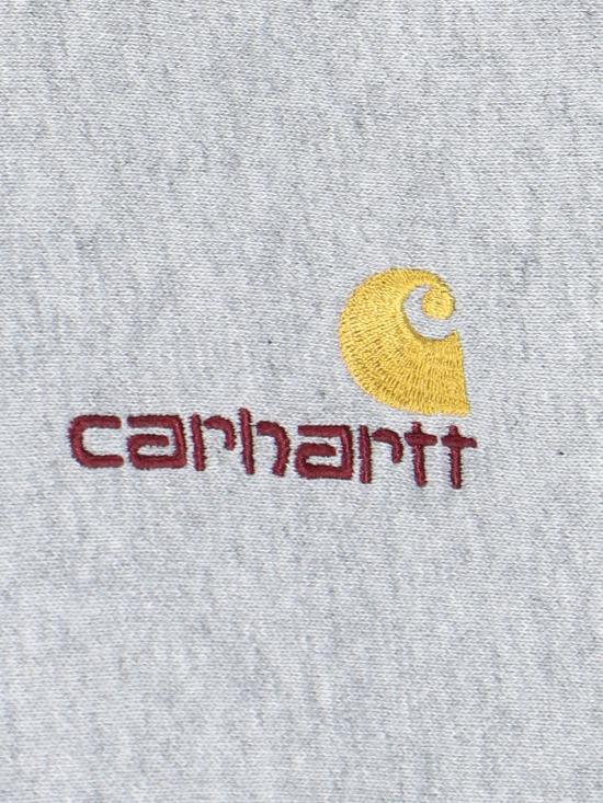 25FW 칼하트 WIP 후드 아메리칸 스크립트 스웨트셔츠 I028279 V6XX Grey - CARHARTT WIP