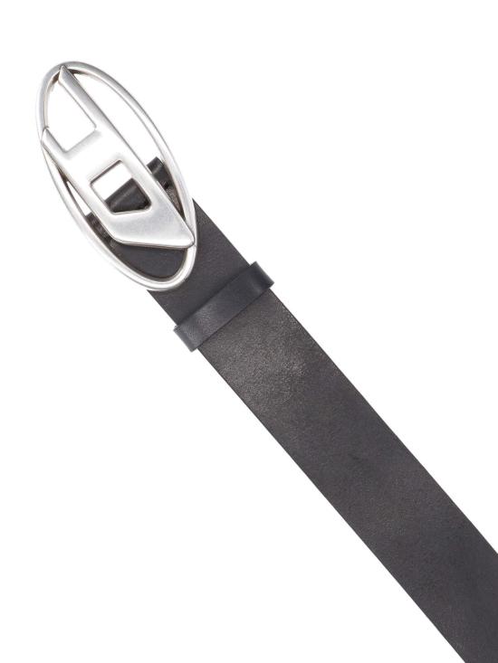 26SS 디젤 B-1DR 레더 가죽 벨트 D 버클 X08516 PR666 T8013 Black - DIESEL