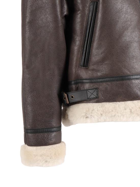 25FW 쇼트N.Y.C 무톤 231 30 LCWCHELSEA DARK BROWN OFF WHITE 241847 - SCHOTT N.Y.C