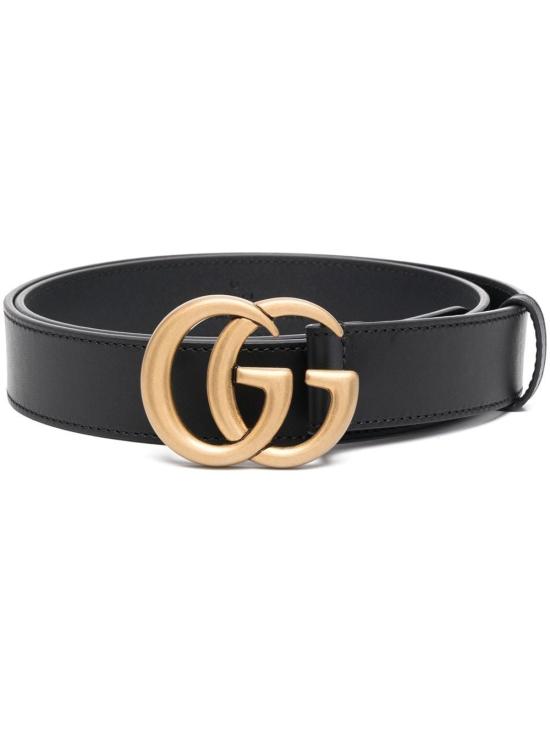 26SS 구찌 GG 마몽 씬 벨트 414516 AP00T1000 Black - GUCCI