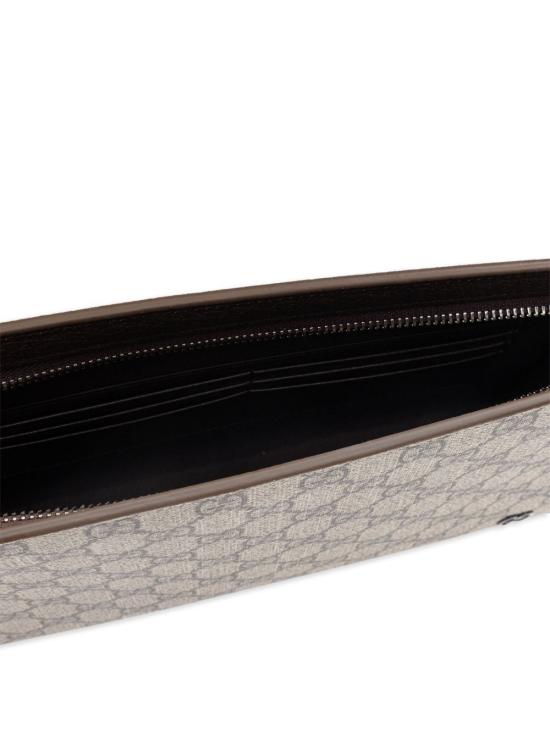 26SS 구찌 바이컬러 올오버 GG 파우치 768255 FACQC9773 Brown - GUCCI