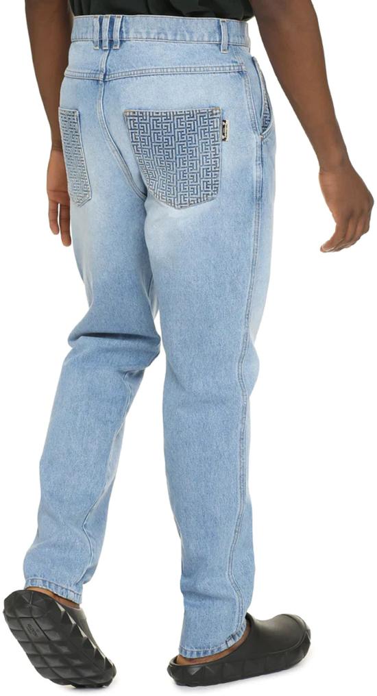  발망 데님 팬츠 AH1MM000DD096FF BLUE - BALMAIN