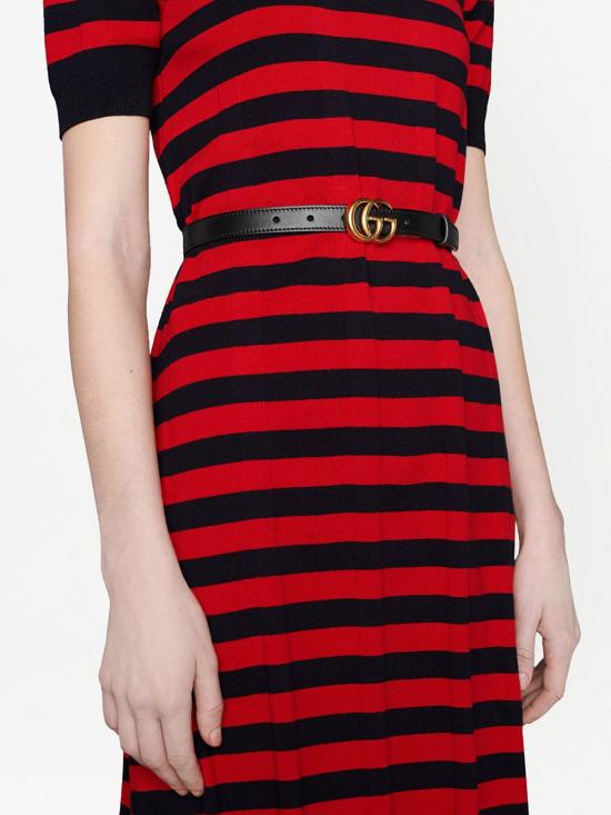 26SS 구찌 GG 마몽 리버시블 씬 벨트 659418 0YATC1089 White - GUCCI