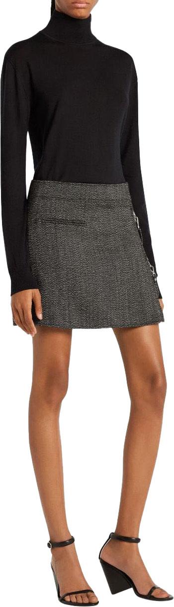 25FW 쿠레쥬 미디 스커트 325CJU292WO01449901 BLACK - COURREGES