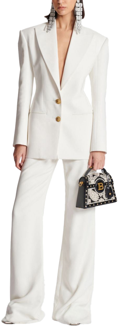  발망 코트 CF1SE055VE170FA WHITE - BALMAIN