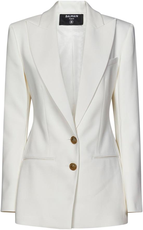  발망 코트 CF1SE055VE170FA WHITE - BALMAIN