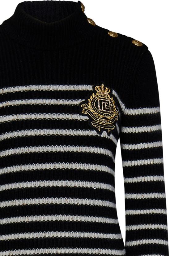  발망 터틀넥 BF1KF01284KEECJ BLACK - BALMAIN