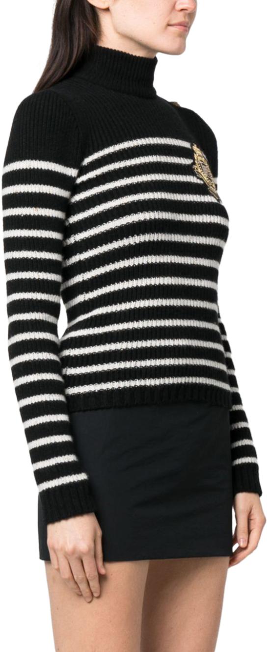  발망 터틀넥 BF1KF01284KEECJ BLACK - BALMAIN