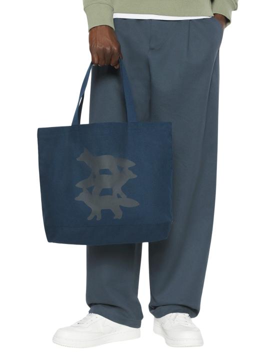 25FW 메종키츠네 토트백 PM05105WW9042 0413 CLASSIC NAVY - MAISON KITSUNE