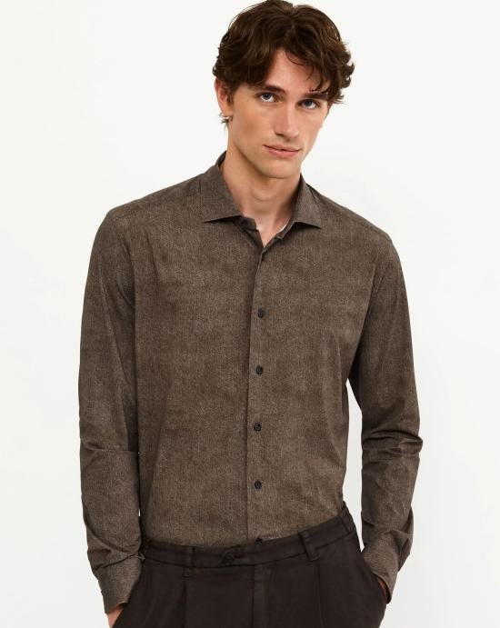 24FW 싸쿠스 셔츠 ACT558ML 91622 003 Brown - XACUS