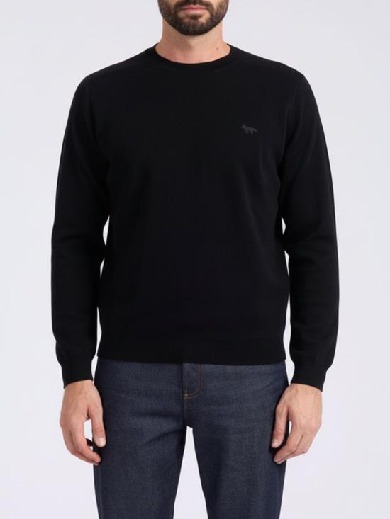 25FW 메종키츠네 테크니컬 메리노 울 스웨터 PM00813KT1168 P199 Black