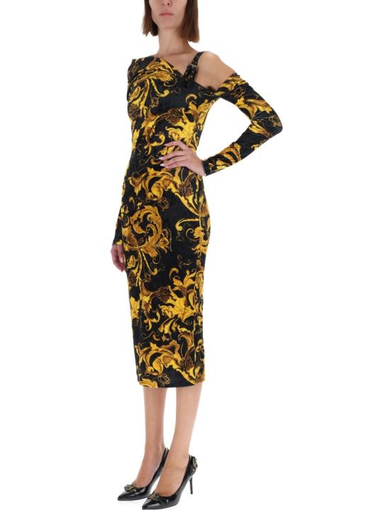 25FW 베르사체 미디 원피스 79HAO974 JS508G89 MULTICOLOUR - VERSACE