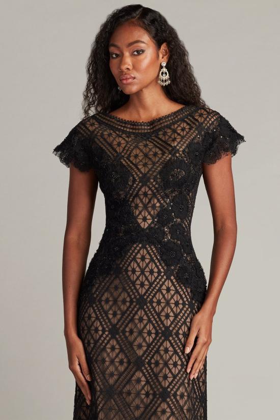25FW TADASHI SHOJI 미디 원피스 CHR25361LBKND BLACK NUDE - OTHER BRANDS