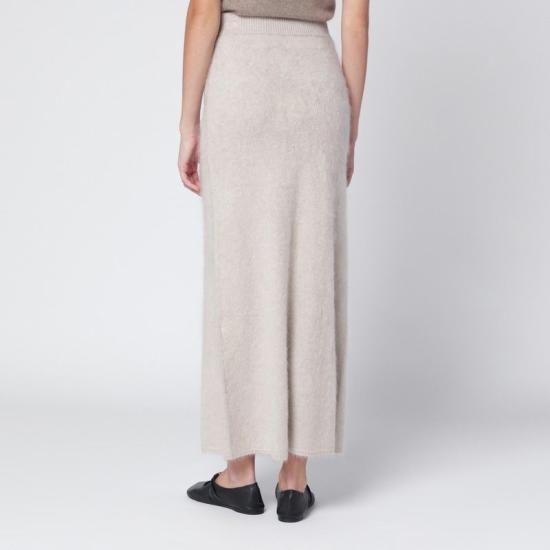 25FW 알마다 라벨 롱 스커트 5304WS TP BEIGE - ALMADA LABEL