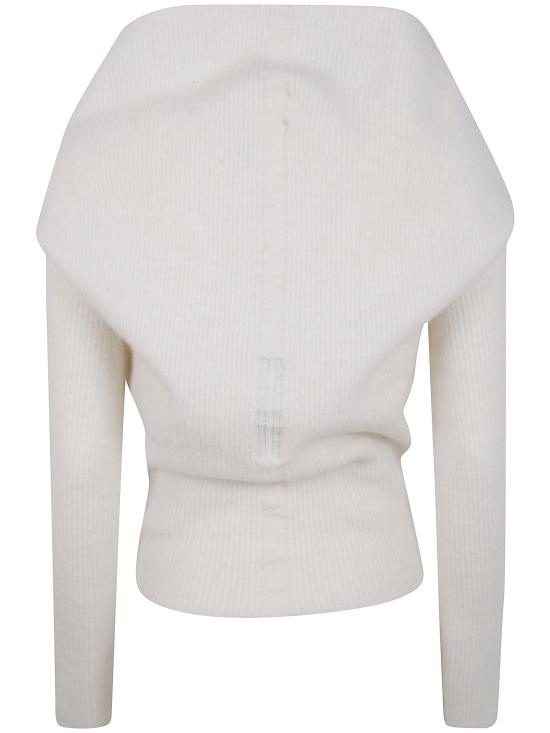 25FW 릭 오웬스 스웨터 RO02E4675KWP11 WHITE - RICK OWENS