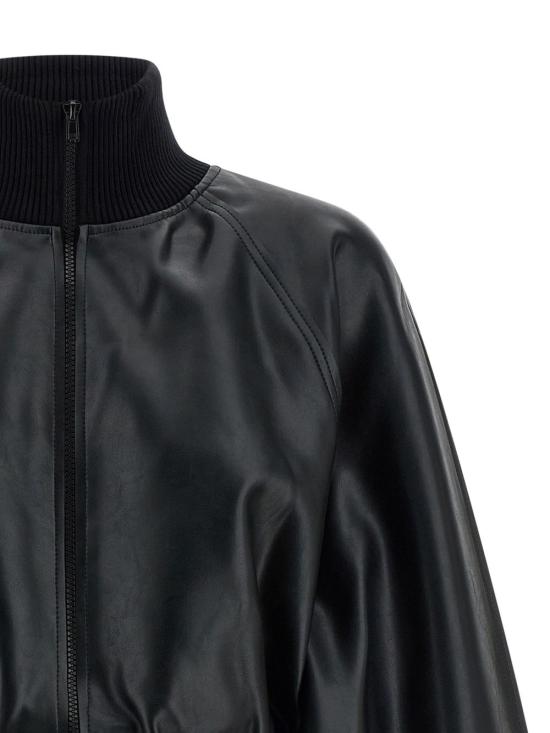 25FW 노마카말리 가죽 자켓 ST3254LVR31001 BLACK - NORMA KAMALI