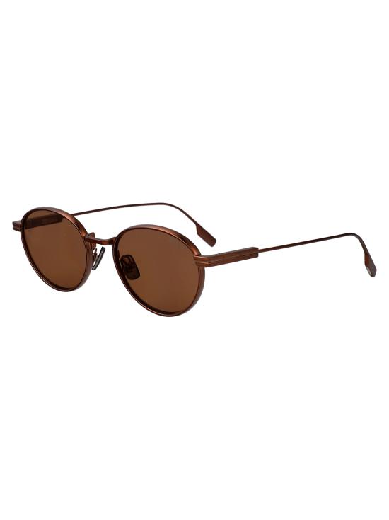 25FW 에르메네질도제냐 선글라스 EZ0287 49E MARRONE SCURO OP MARRONE - ERMENEGILDO ZEGNA