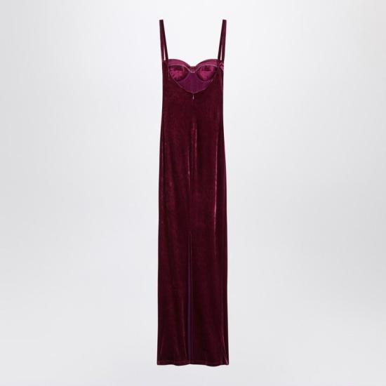 25FW 발렌시아가 미디 원피스 794452TKQ22 5061 BURGUNDY - BALENCIAGA