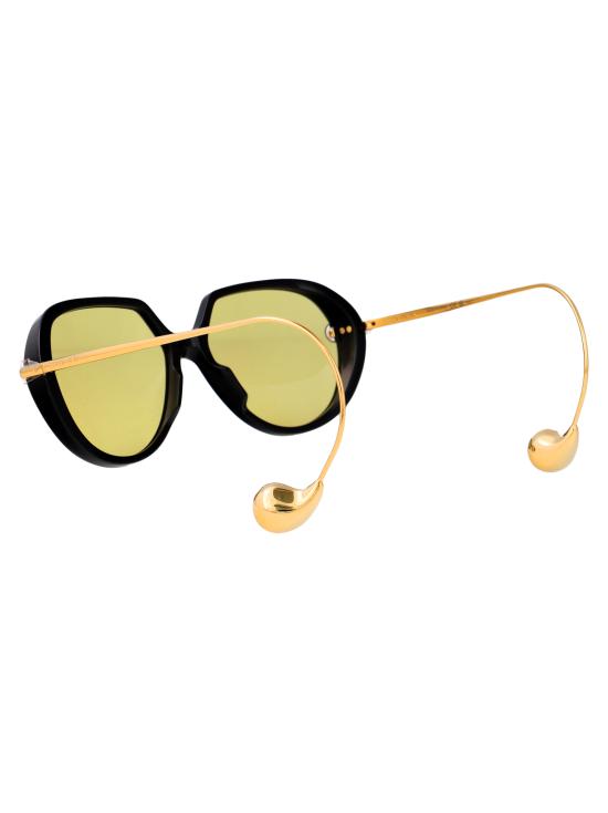 25FW 보테가베네타 선글라스 BV1436S 001 BLACK GOLD YELLOW - BOTTEGA VENETA