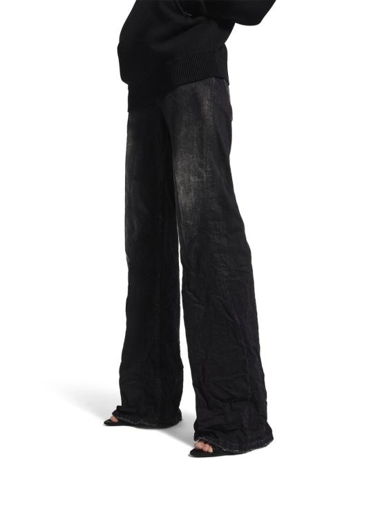 25FW 발렌시아가 와이드 레그 팬츠 852328TTW671037 BLACK - BALENCIAGA