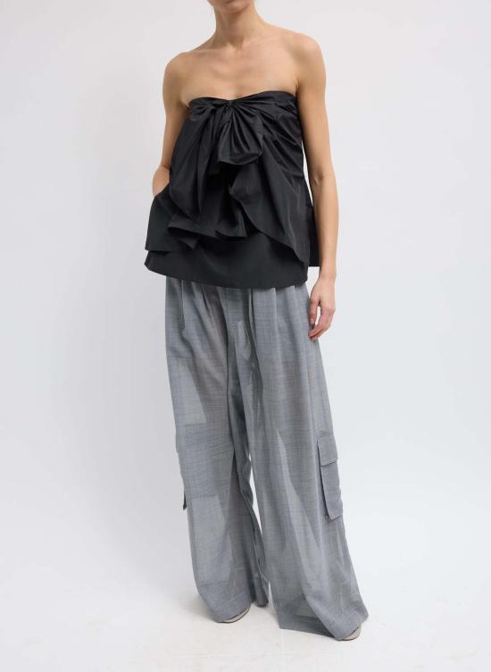  티비 민소매 티셔츠 이탈리안 스포티 스트랩리스 탑 - TIBI