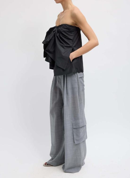  티비 민소매 티셔츠 이탈리안 스포티 스트랩리스 탑 - TIBI