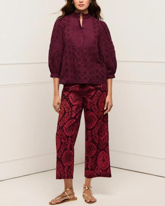  피그 블라우스 피게 에밀리아 탑 멀베리 - FIGUE