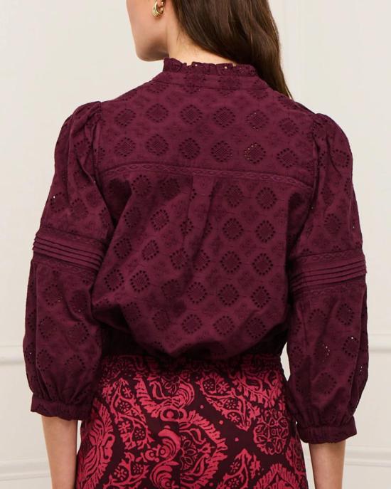  피그 블라우스 피게 에밀리아 탑 멀베리 - FIGUE