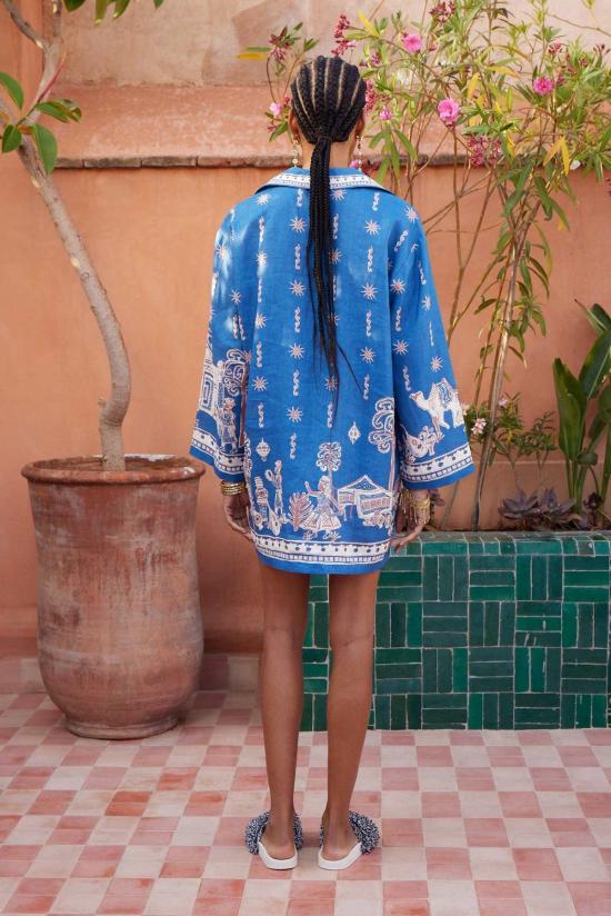  알레메 숏 원피스 알레마이스 아카시아 롱슬리브 미니 드레스 - ALEMAIS