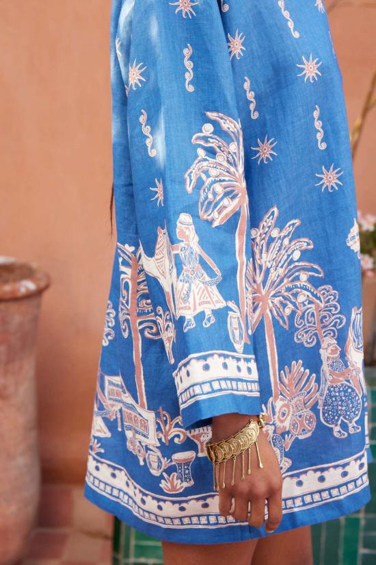  알레메 숏 원피스 알레마이스 아카시아 롱슬리브 미니 드레스 - ALEMAIS