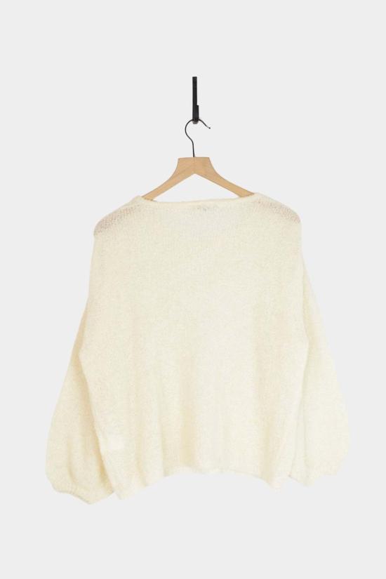  이치 앤티퀴트 터틀넥 이치 앤티퀴테스 페루 니트 부클 스웨터 화이트 - ICHI ANTIQUITES