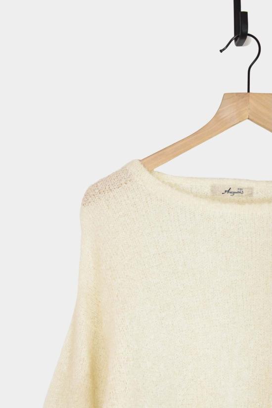  이치 앤티퀴트 터틀넥 이치 앤티퀴테스 페루 니트 부클 스웨터 화이트 - ICHI ANTIQUITES