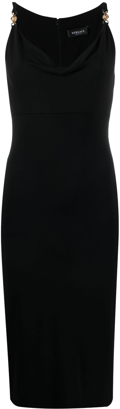  베르사체 미디 원피스 10087451A012531B000 BLACK - VERSACE