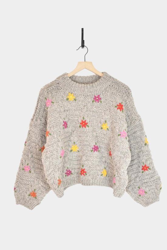  이치 앤티퀴트 터틀넥 이치 앤티퀴츠 울 핸드 니트  그레이