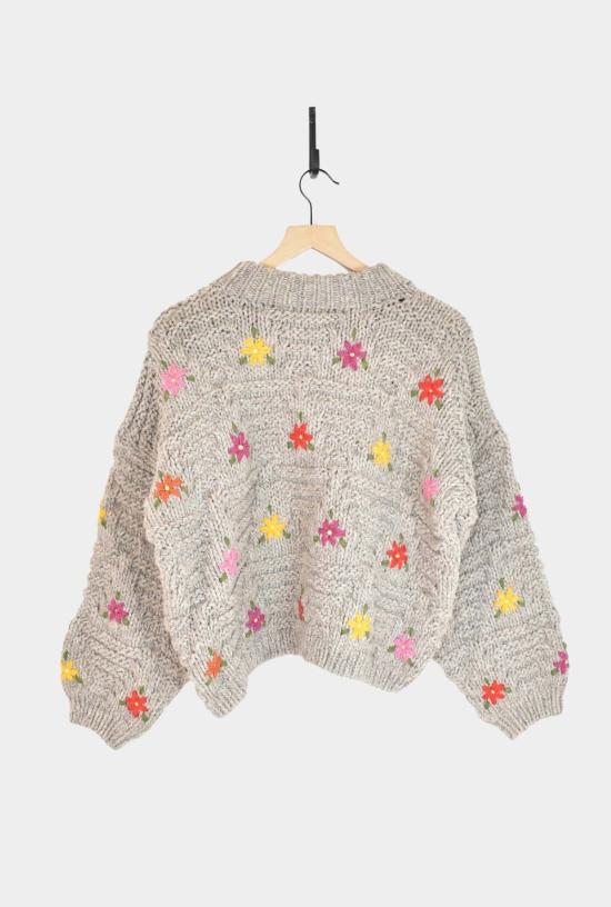  이치 앤티퀴트 터틀넥 이치 앤티퀴츠 울 핸드 니트  그레이 - ICHI ANTIQUITES