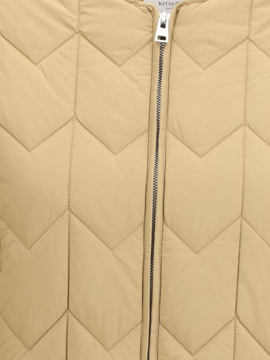 25FW 메종키츠네 발수 나일론 퀼팅 자켓 PW02126WW9067 0054 BROWN - MAISON KITSUNE