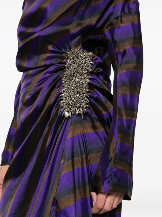 25FW 드리스 반 노튼 롱 원피스 0110952256401 401 PURPLE - DRIES VAN NOTEN