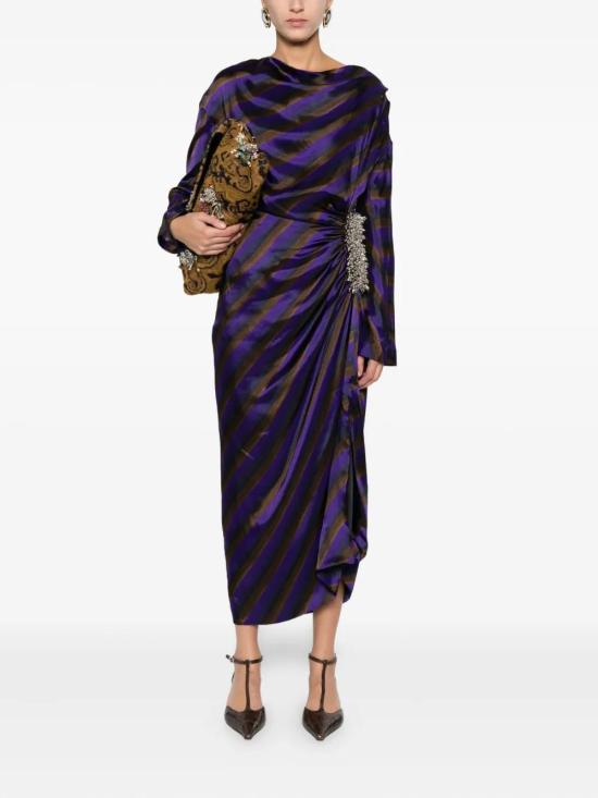 25FW 드리스 반 노튼 롱 원피스 0110952256401 401 PURPLE - DRIES VAN NOTEN