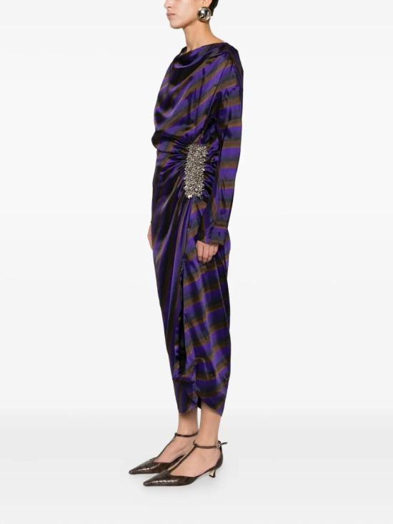 25FW 드리스 반 노튼 롱 원피스 0110952256401 401 PURPLE - DRIES VAN NOTEN