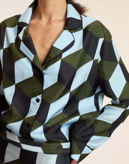  신시아 로리 블라우스 신시아 로울리 아르데코 파자마  지오그리블 - CYNTHIA ROWLEY