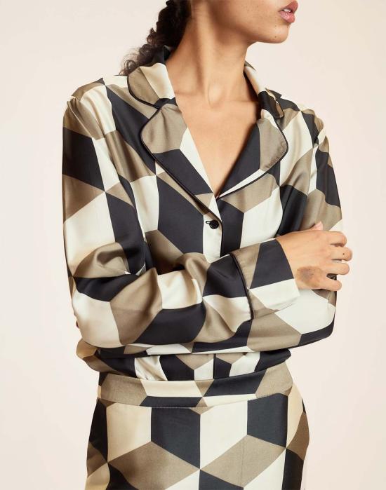  신시아 로리 언더웨어 신시아 로울리 아르데코 파자마 탑 - CYNTHIA ROWLEY