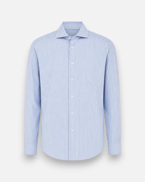 25FW 트라이아노 긴팔 셔츠 T15007317 163 Blue striped