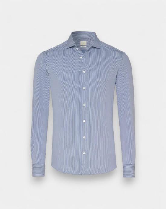  트라이아노 긴팔 셔츠 T1013311 163 Blue stiped