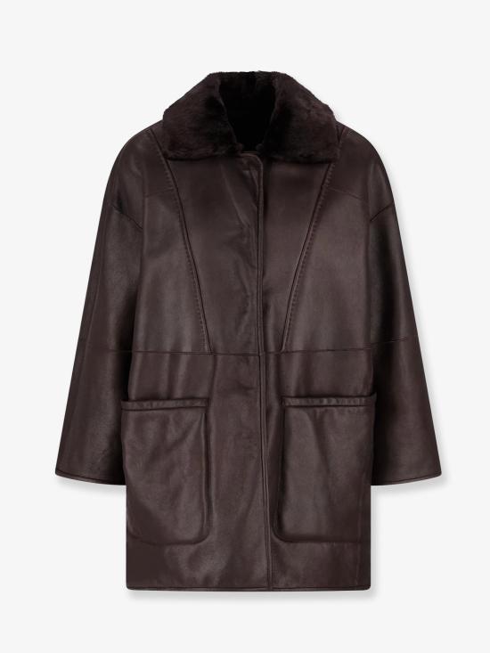  막스마라 코트 21416015 002 BROWN DOM - MAX MARA