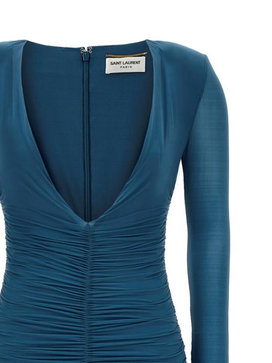  생로랑 미디 원피스 732870 Y5G893041 CANARD - SAINT LAURENT